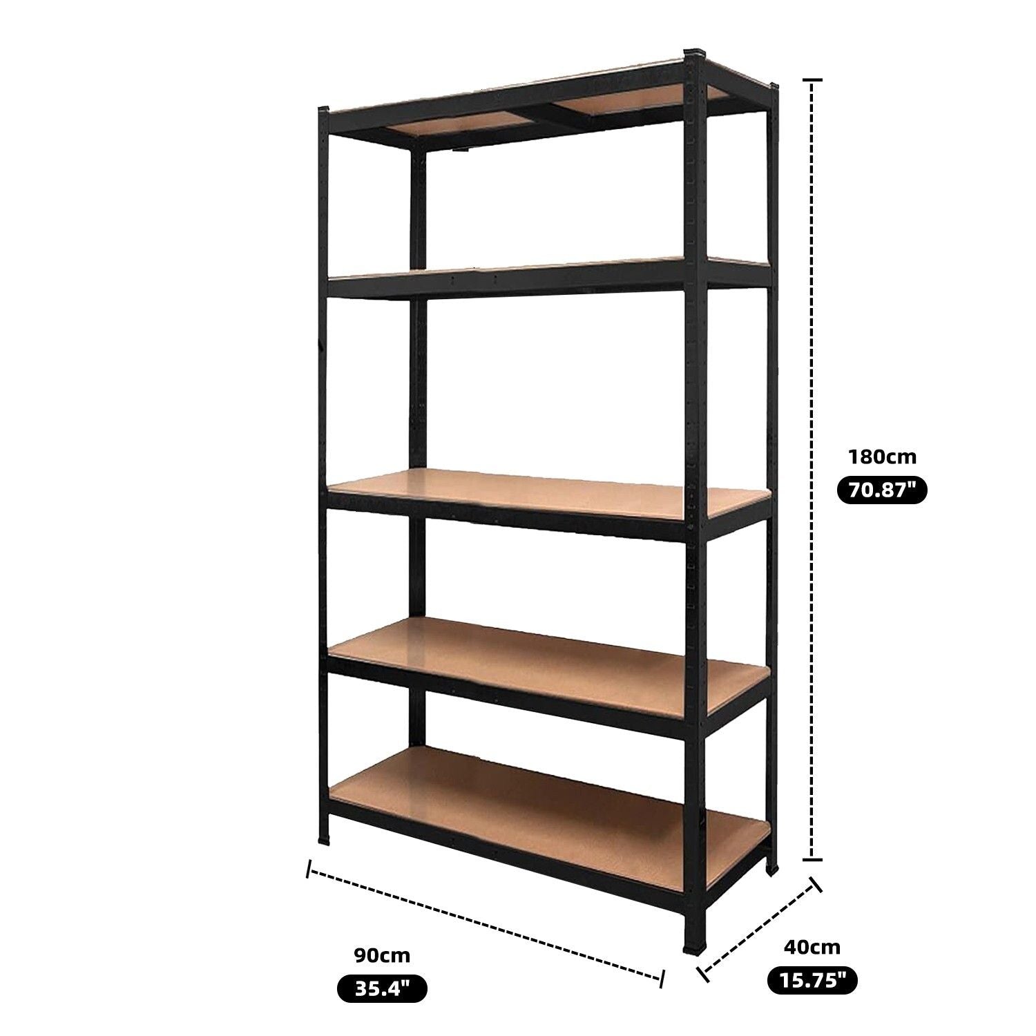 Heavy Duty Warehouse Shelving Rack Steel Garage Storage 180cm V178-66908