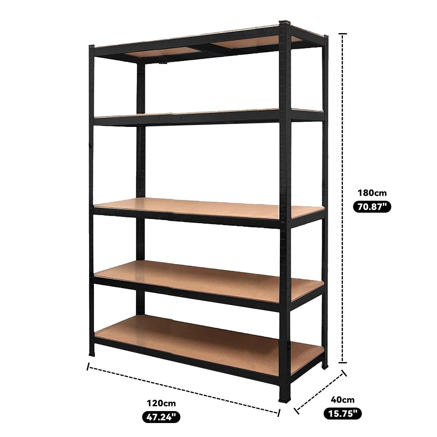 Heavy Duty Steel Warehouse Shelving Rack Storage 180cm V178-66909