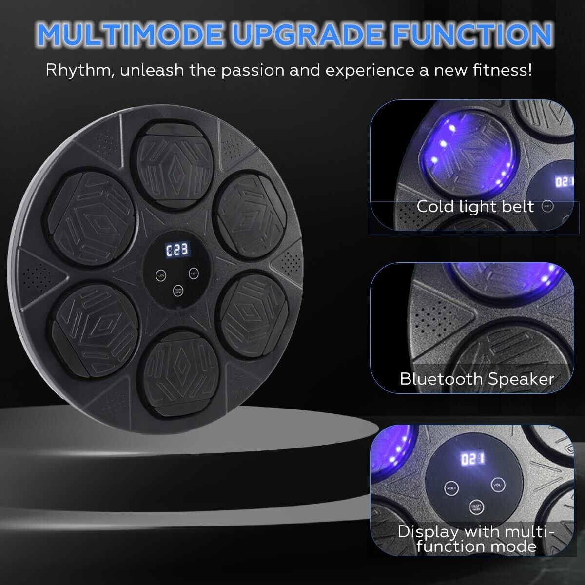 Bluetooth Smart Punching Bag Wall Pad 9 Speeds w/ Gloves V178-66910