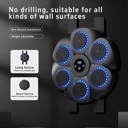 Wall Mount Boxing Machine Bluetooth Black Punch Pad + Gloves V178-66911