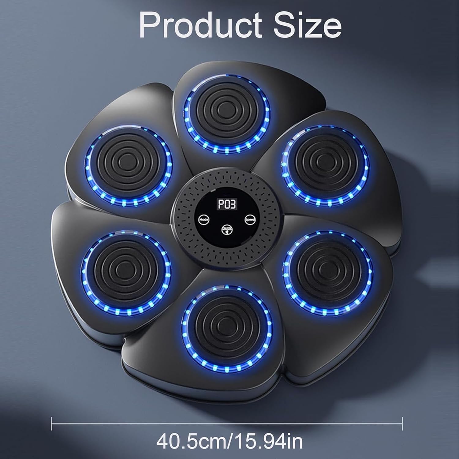 Wall Mount Boxing Machine Bluetooth Black Punch Pad + Gloves V178-66911