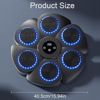 Wall Mount Boxing Machine Bluetooth Black Punch Pad + Gloves V178-66911