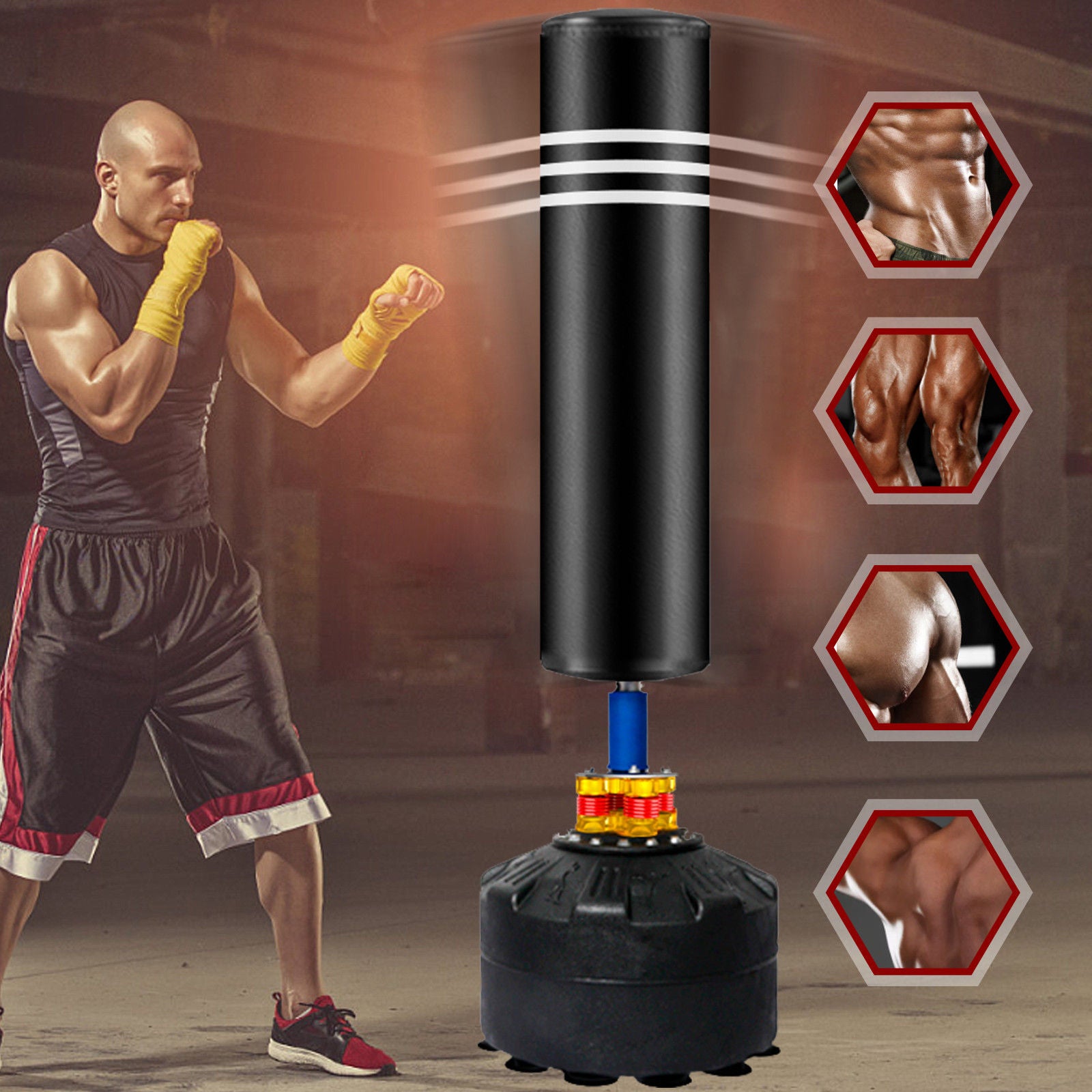 Punching Bag Stand for Adults & Kids - Boxing Training Speed Kick 175cm V178-66913