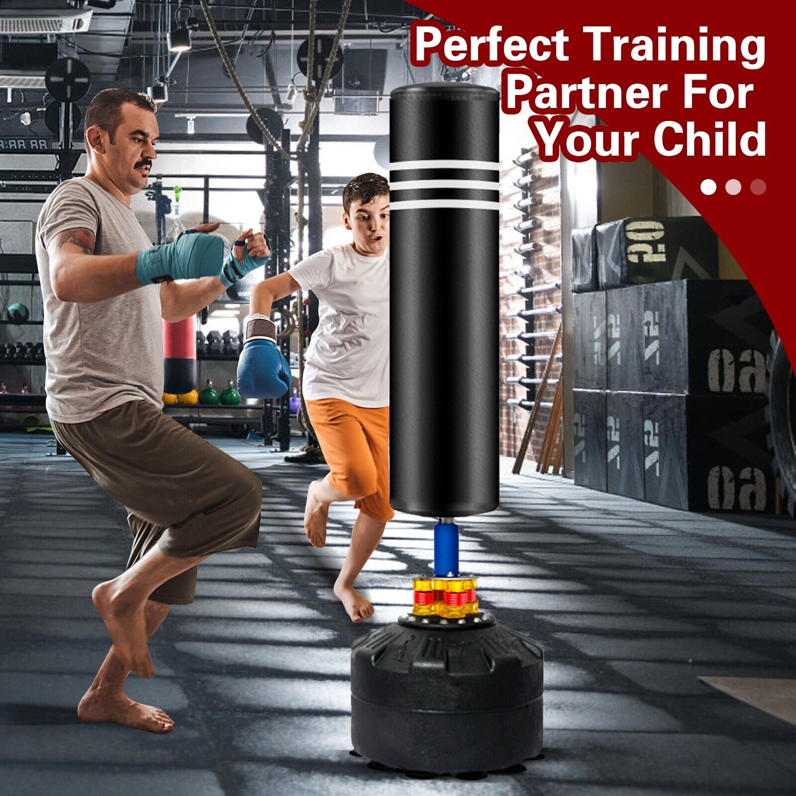 Punching Bag Stand for Adults & Kids - Boxing Training Speed Kick 175cm V178-66913
