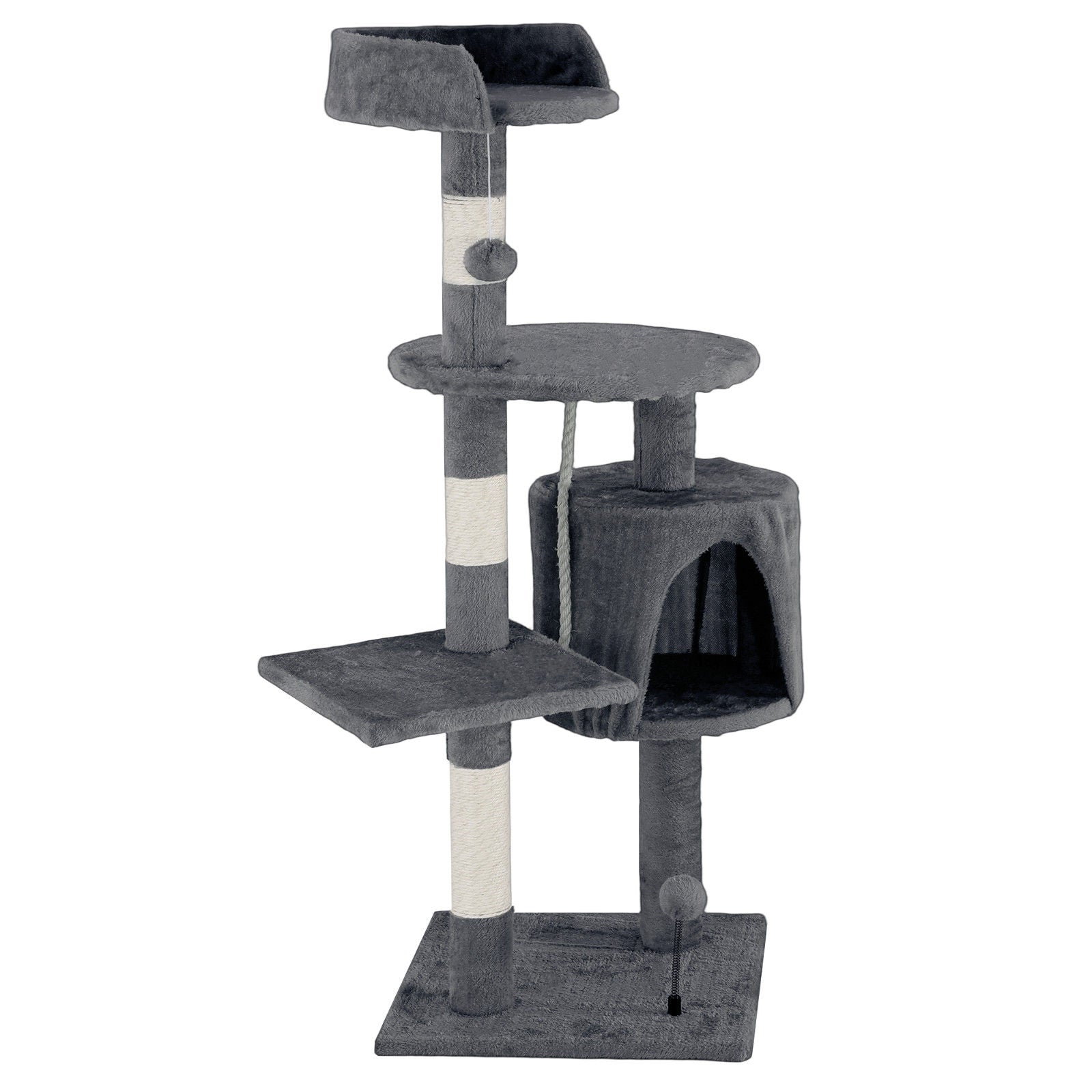 Cat Tower Tree Scratching Post Dark Grey Condo 112cm V178-66918