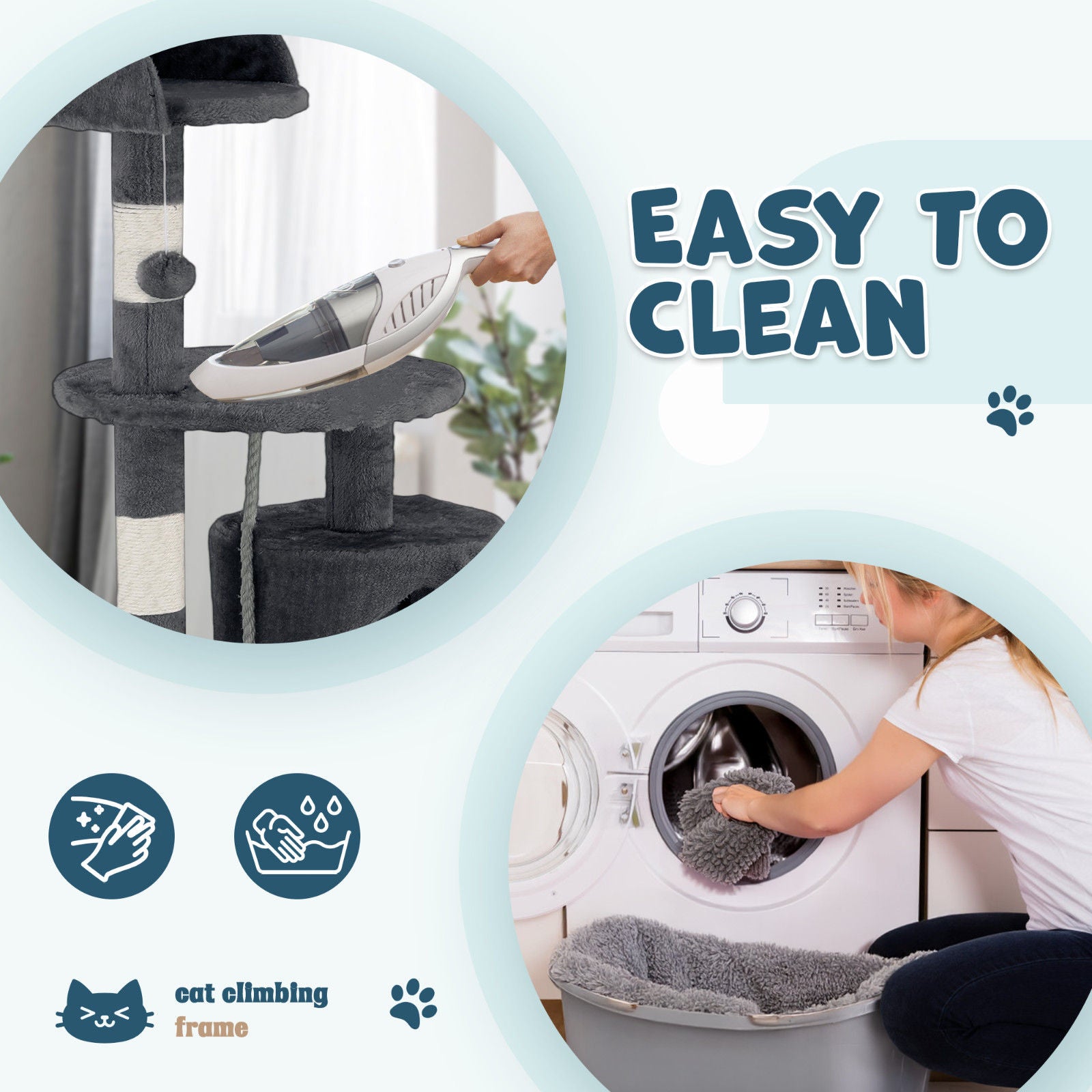 Cat Tower Tree Scratching Post Dark Grey Condo 112cm V178-66918