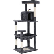 Cat Tower Tree Condo Scratching Post Dark Grey 142cm V178-66919