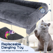 Cat Tower Tree Condo Scratching Post Dark Grey 142cm V178-66919