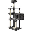 Large Grey Cat Tree Tower Condo with Scratching Post Bed V178-66920