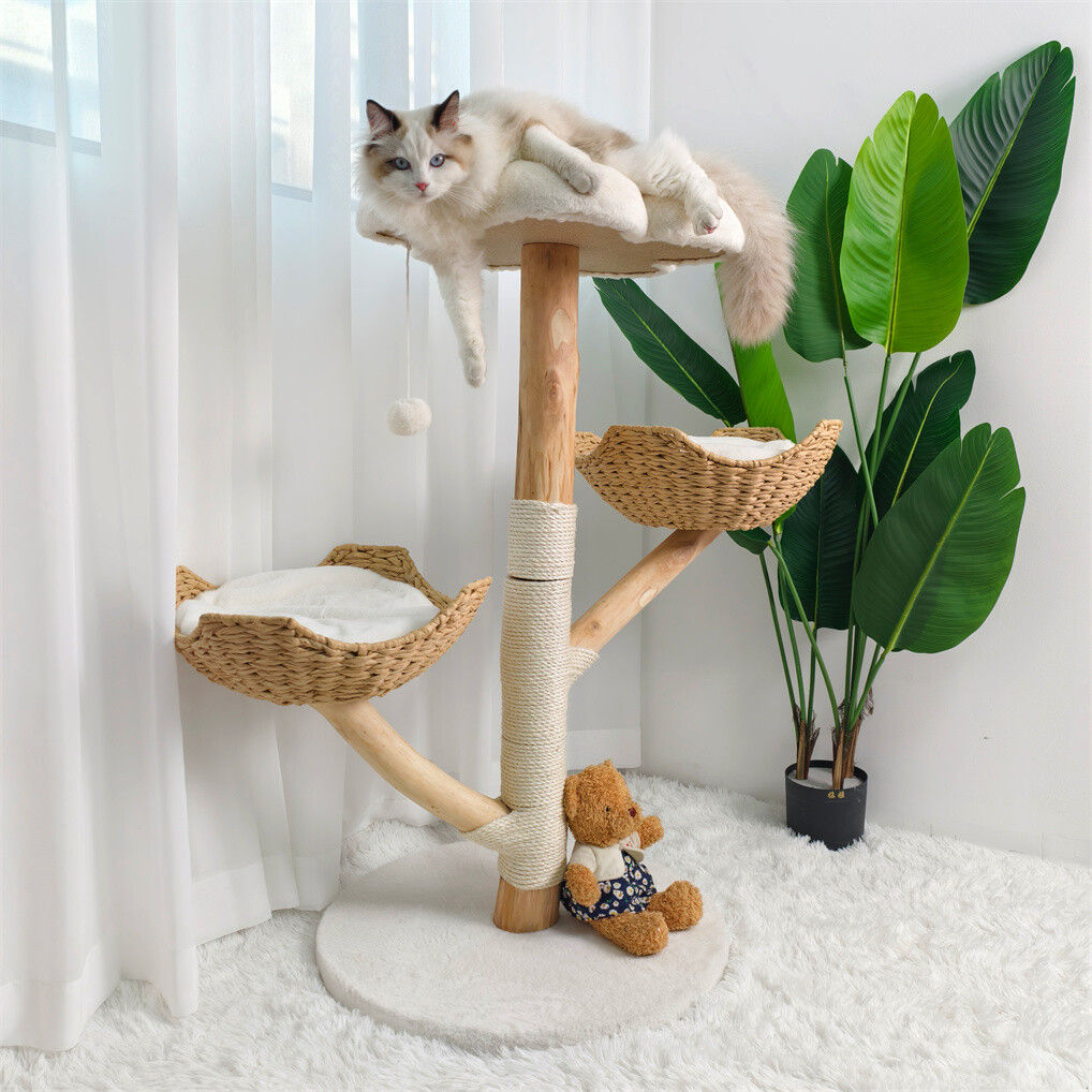 Cat Tree Tower Condo Scratcher Bed Sisal Plush Toy Ball V178-66923