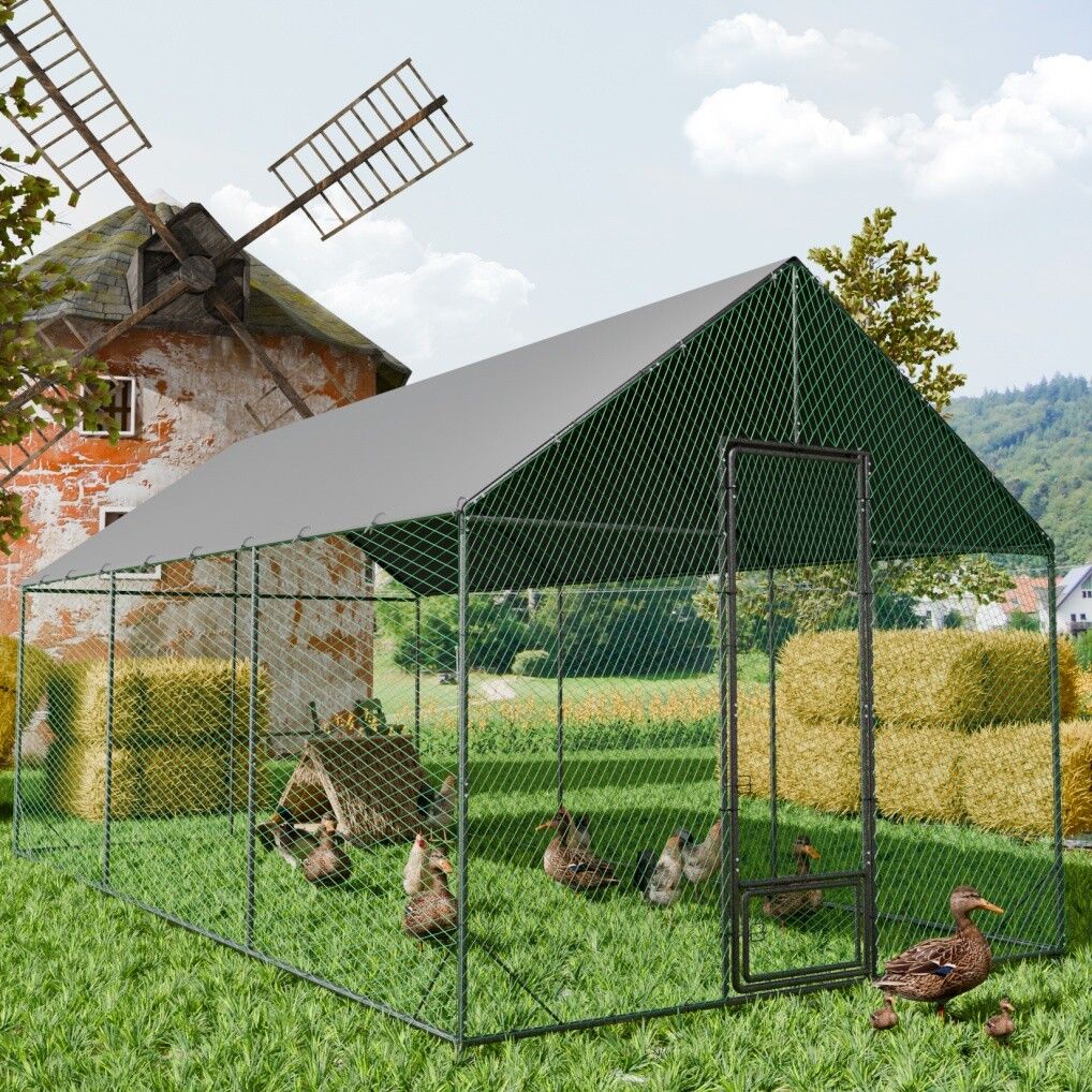 XXL Chicken Coop Hen House Cage 276x602x300cm V178-66932