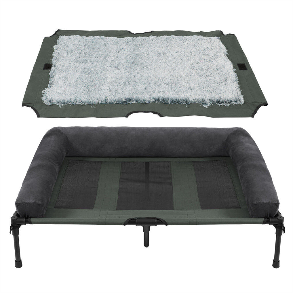 XL Elevated Dog Bed 110x80x28cm Foldable Raised Pet Cot Indoor Outdoor V178-66935