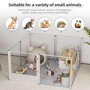 Large Acrylic Dog Playpen 120x120x61CM 8 Panels Cage V178-66942