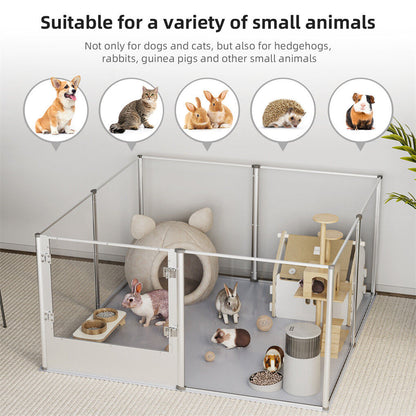 Large Acrylic Dog Playpen 120x120x61CM 8 Panels Cage V178-66942