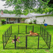 8 Panel Pet Playpen Gate Extension w/ Lockable Door V178-66944