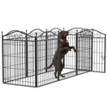 16 Panel Pet Playpen Gate Extension w/ Lockable Door Large Dog Cage V178-66945