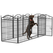 16 Panel Pet Playpen Gate Extension w/ Lockable Door Large Dog Cage V178-66945