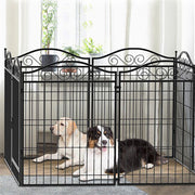 16 Panel Pet Playpen Gate Extension w/ Lockable Door Large Dog Cage V178-66945