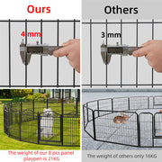 16 Panel Pet Playpen Gate Extension w/ Lockable Door Large Dog Cage V178-66945