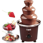 3-Tier Electric Chocolate Fondue Fountain Stainless Steel 0.9L V178-66946