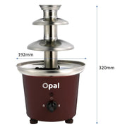 3-Tier Electric Chocolate Fondue Fountain Stainless Steel 0.9L V178-66946