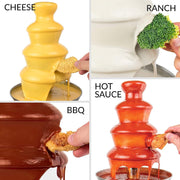 3-Tier Electric Chocolate Fondue Fountain Stainless Steel 0.9L V178-66946