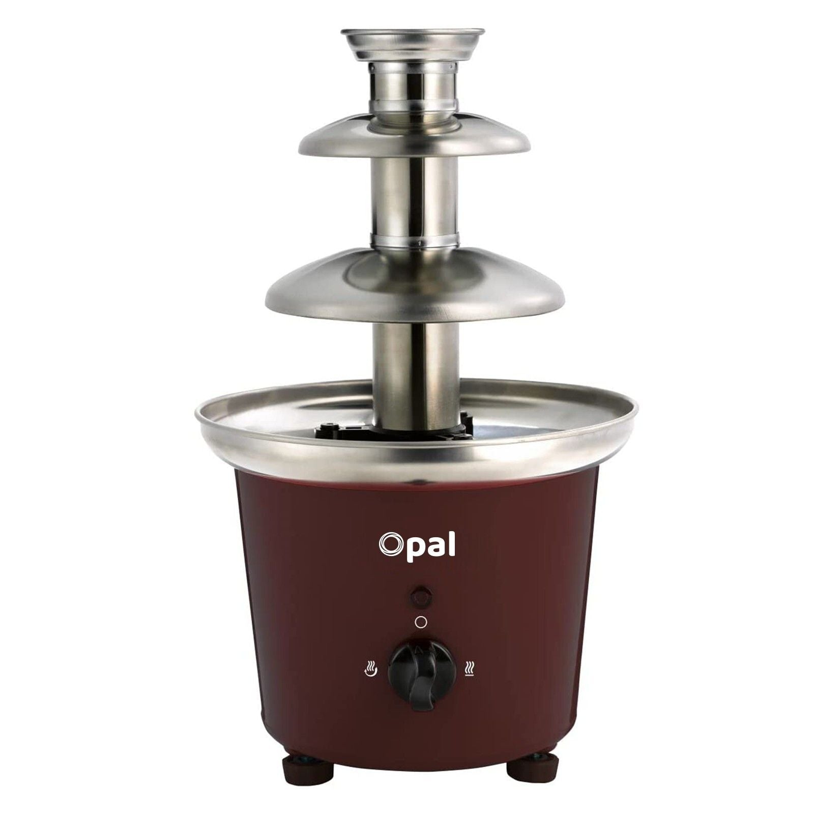 3-Tier Electric Chocolate Fondue Fountain Stainless Steel 0.9L V178-66946