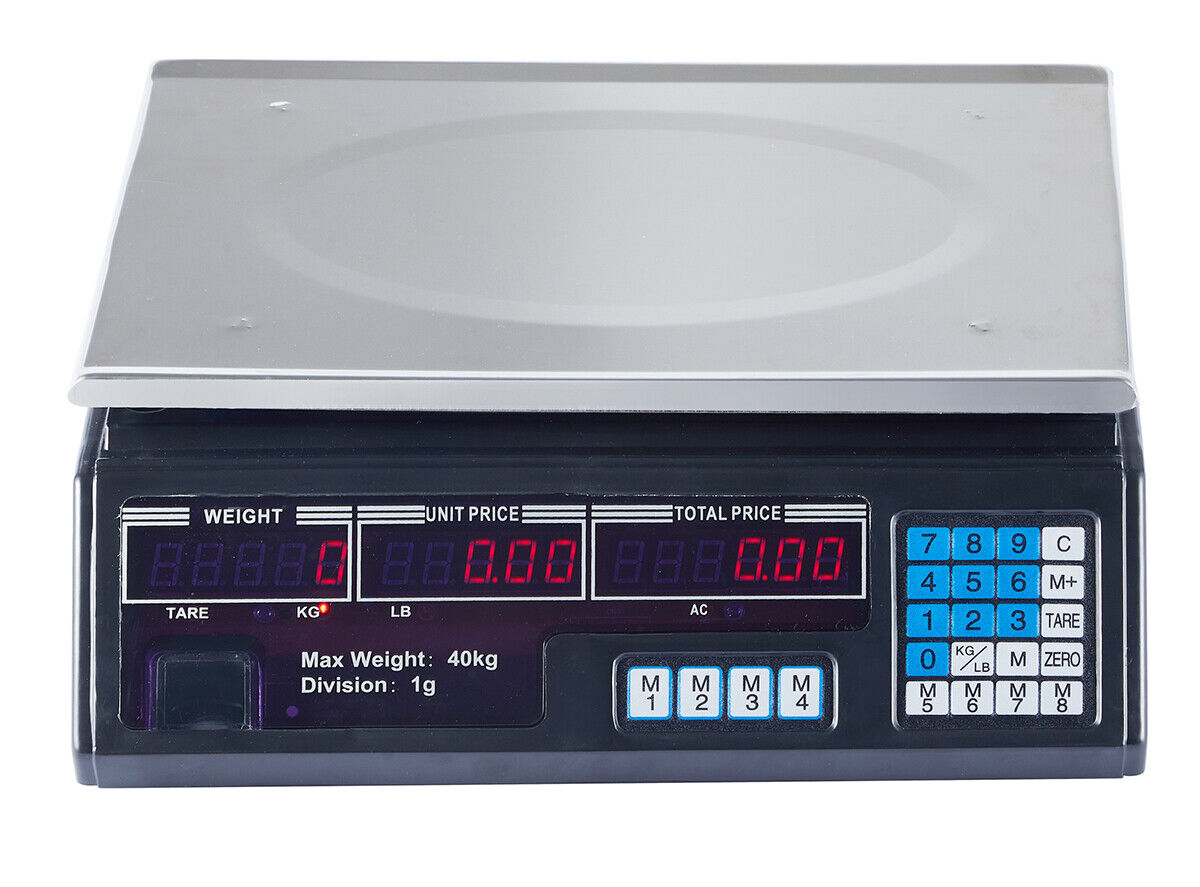 40KG Digital Kitchen Scale Metal Electronic Postal Platform V178-66947