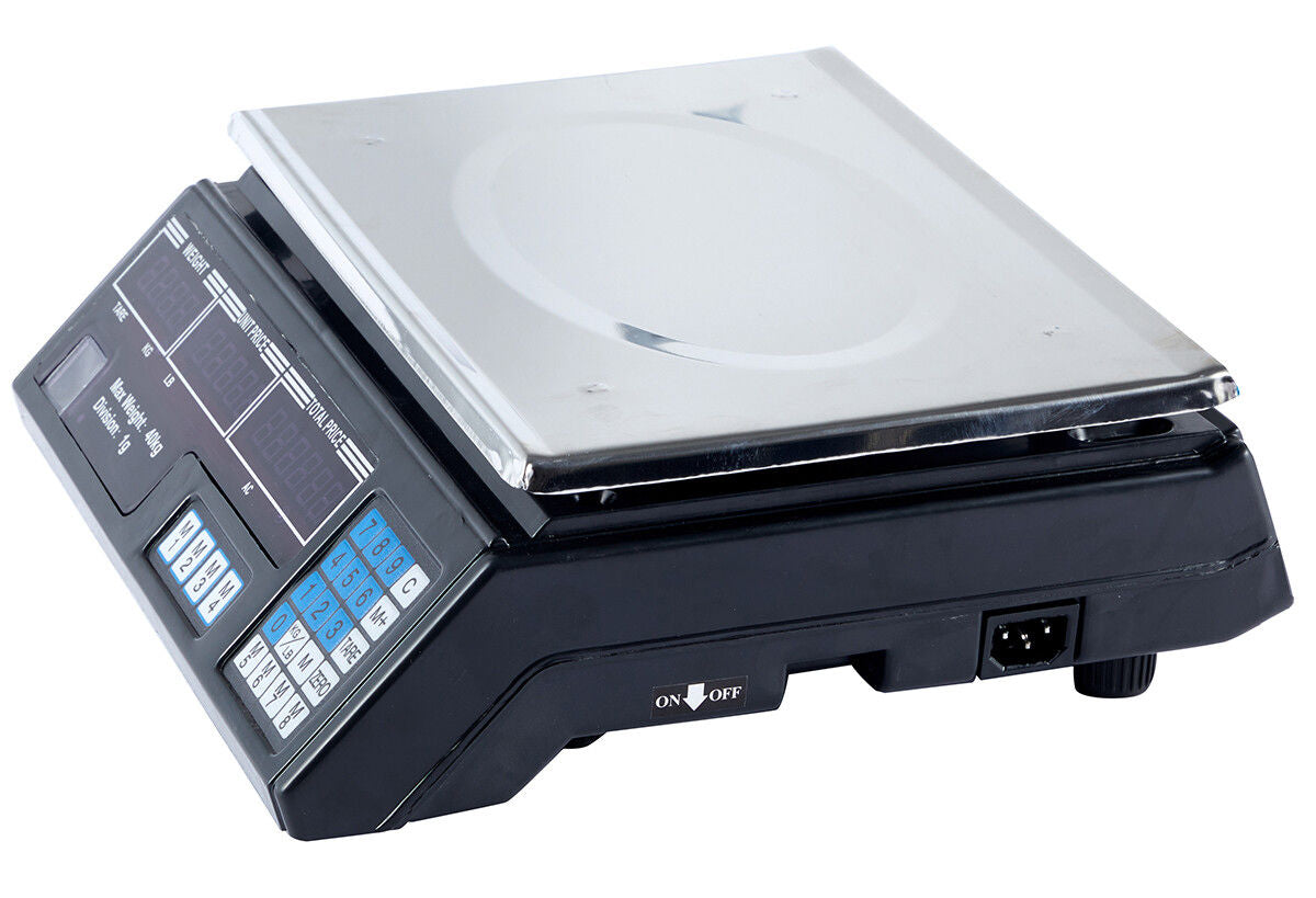 40KG Digital Kitchen Scale Metal Electronic Postal Platform V178-66947