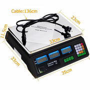 40KG Digital Kitchen Scale Metal Electronic Postal Platform V178-66947