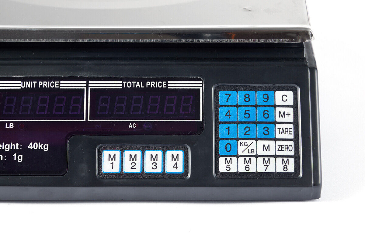 40KG Digital Kitchen Scale Metal Electronic Postal Platform V178-66947