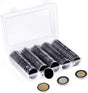 100PCS Clear Plastic Coin Holder Storage Box 20-30mm V178-66950