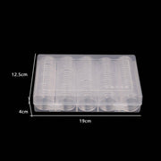100PCS Clear Plastic Coin Holder Storage Box 20-30mm V178-66950