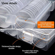 100PCS Clear Plastic Coin Holder Storage Box 20-30mm V178-66950