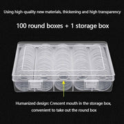 100PCS Clear Plastic Coin Holder Storage Box 20-30mm V178-66950