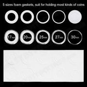 100PCS Clear Plastic Coin Holder Storage Box 20-30mm V178-66950