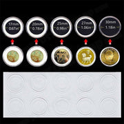 100PCS Clear Plastic Coin Holder Storage Box 20-30mm V178-66950