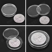 100pcs 46mm Clear Plastic Coin Holder Capsules Storage Box V178-66953
