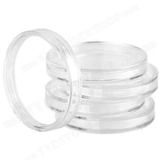 100pcs 46mm Clear Plastic Coin Holder Capsules Storage Box V178-66953