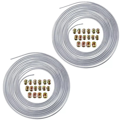 25Ft 3/16'' OD Steel Zinc Brake Line Tubing Kit 150MPa +32 Fittings V178-66954