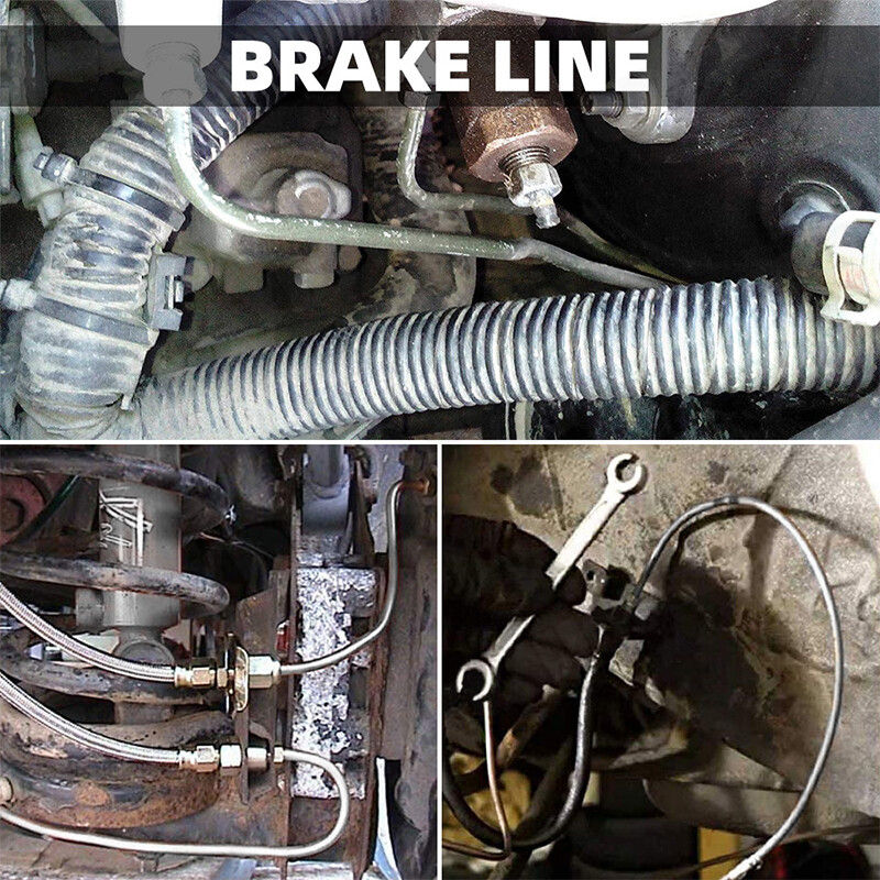 25Ft 3/16'' OD Steel Zinc Brake Line Tubing Kit 150MPa +32 Fittings V178-66954