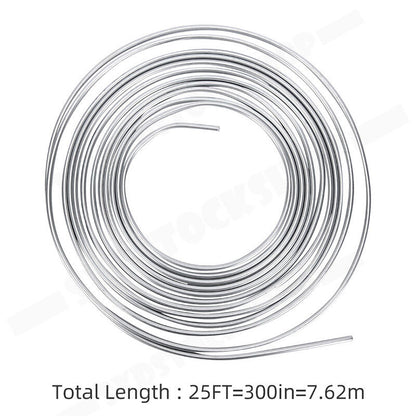 25Ft 3/16'' OD Steel Zinc Brake Line Tubing Kit 150MPa +32 Fittings V178-66954