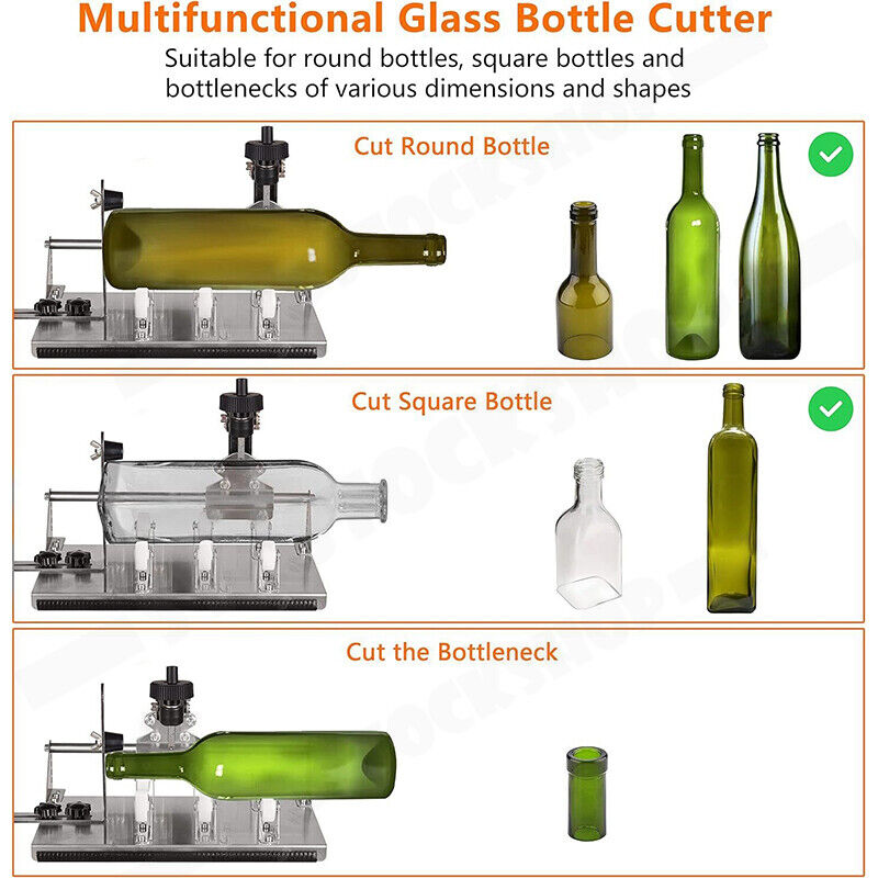 Stainless Steel Glass Bottle Cutter DIY Tool Kit AU V178-66955
