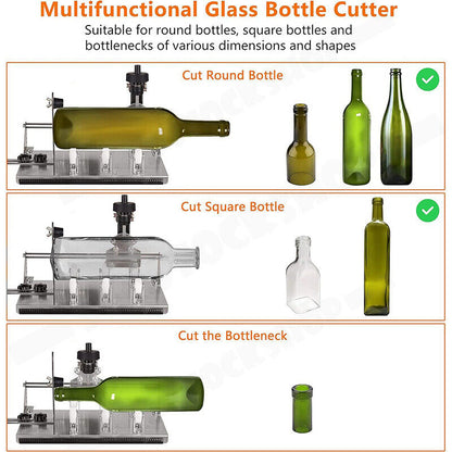 Stainless Steel Glass Bottle Cutter DIY Tool Kit AU V178-66955
