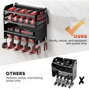 Power Tool Rack Organizer - Wall Mount Drill Holder, 4 Layers V178-66956