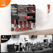 Power Tool Rack Organizer - Wall Mount Drill Holder, 4 Layers V178-66956