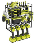 4-Layer Heavy Duty Drill Holder Wall Mount Tool Rack Organizer, V178-66957