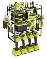 4-Layer Heavy Duty Drill Holder Wall Mount Tool Rack Organizer, V178-66957