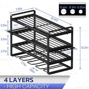 4-Layer Heavy Duty Drill Holder Wall Mount Tool Rack Organizer, V178-66957