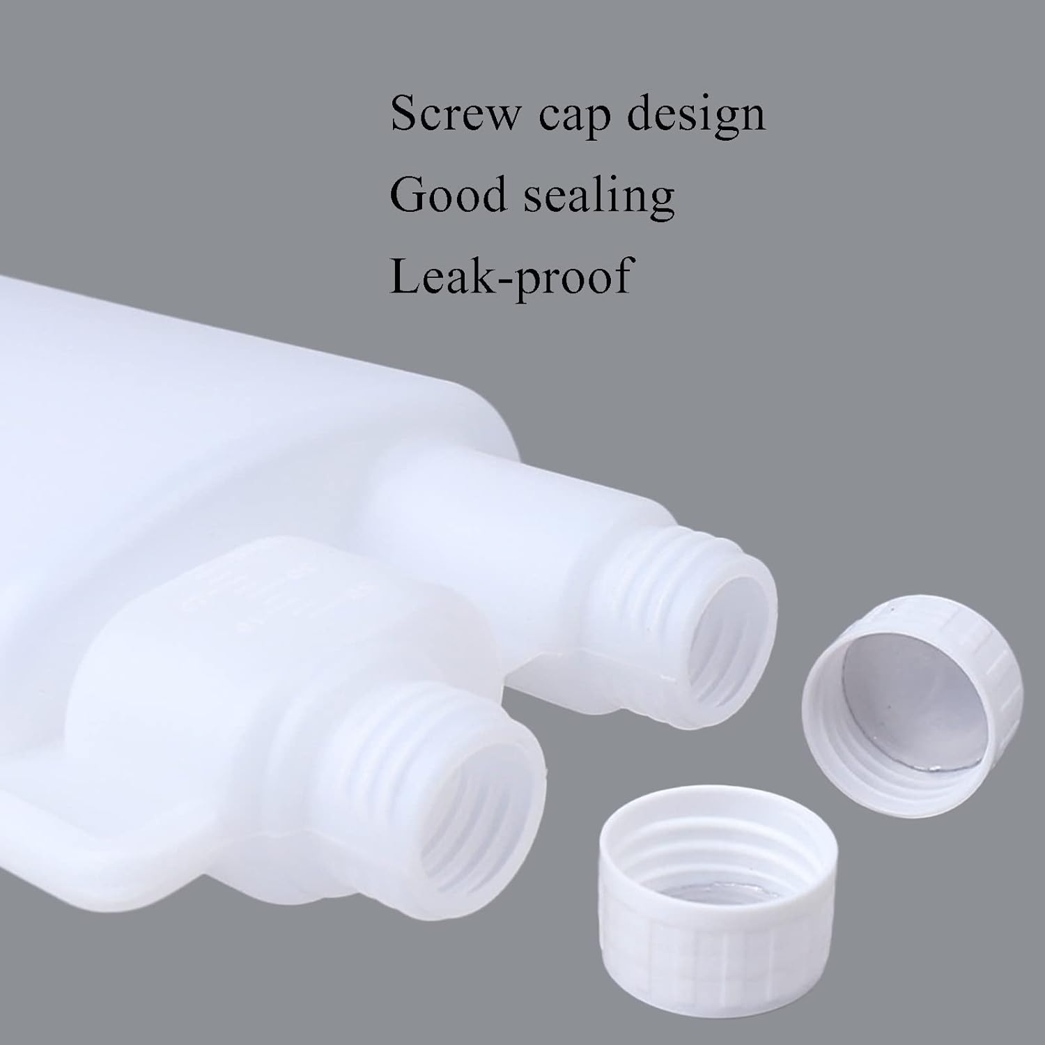 10-Pack 250ml Plastic Twin Chamber Bottles, Tamper Evident Cap V178-66959